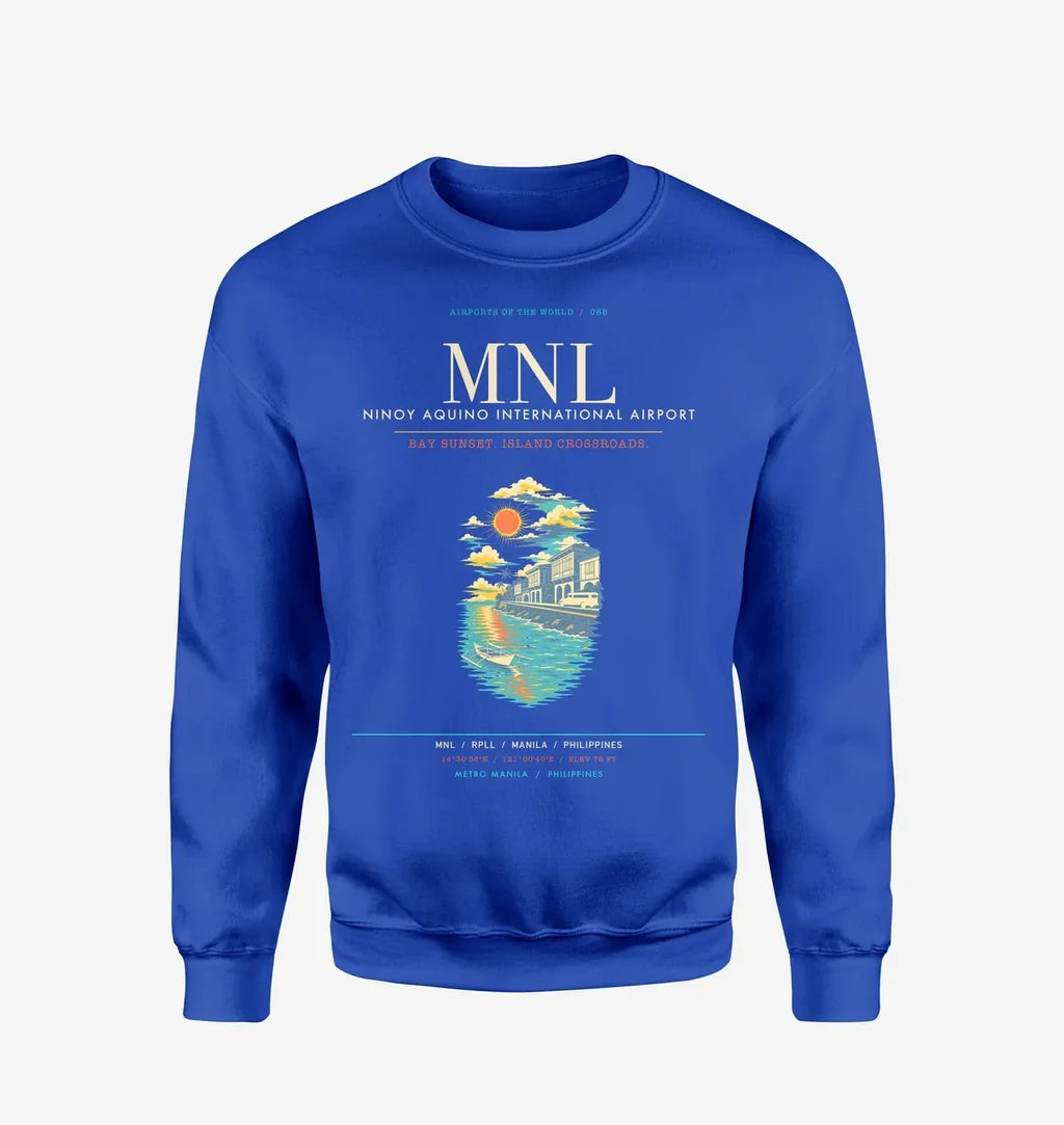 Manila Ninoy Aquino International Airport MNL Sweatshirt - Blue