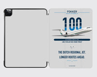Thumbnail for Fokker 100 design on light gray ipad tablet case