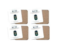 Thumbnail for Kuching International Airport (KCH) design on white 4 pieces set coaster