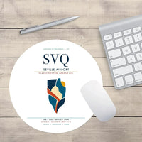Thumbnail for Seville Airport (SVQ) design on white round mouse pad