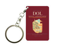 Thumbnail for Deauville – Normandie Airport (DOL) design on dark red key chain