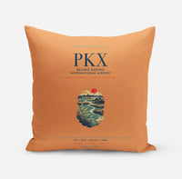 Thumbnail for Beijing Daxing International Airport (PKX) design on orange pillow