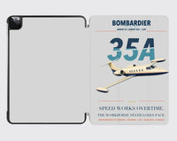 Thumbnail for Bombardier Learjet 35A design on light gray ipad tablet case