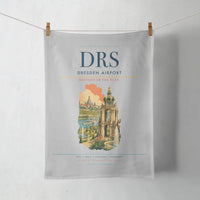 Thumbnail for Dresden Airport (DRS) design on light gray towel