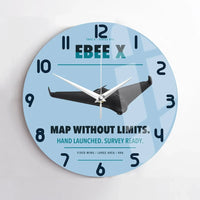 Thumbnail for AgEagle eBee X design on light blue no frame wall clock