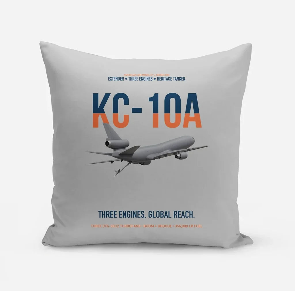 KC-10A EXTENDER design on light gray pillow