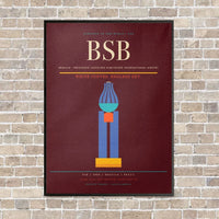 Thumbnail for Brasilia - Presidente Juscelino Kubitschek International Airport BSB - Canvas Framed - Dark Red