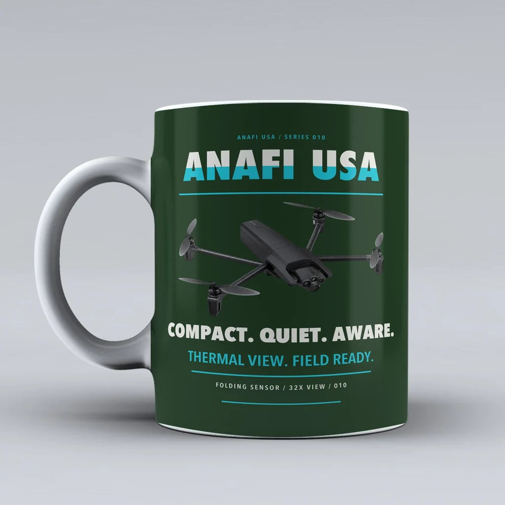 ANAFI USA Mug design on dark green parrot