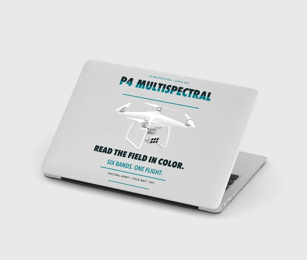 DJI P4 Multispectral design on light gray MacBook case