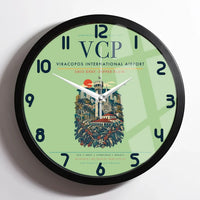 Thumbnail for Viracopos International Airport VCP Wall-Clock Framed - Light Green
