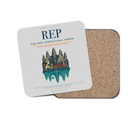 Thumbnail for Siem Reap International Airport (REP) design on light gray 1 piece coaster