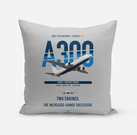 Thumbnail for Airbus A300B4 design on light gray pillow