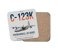 Thumbnail for C-123K Provider design on light gray 1 piece coaster