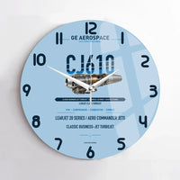 Thumbnail for CJ610 design on light blue no frame wall clock