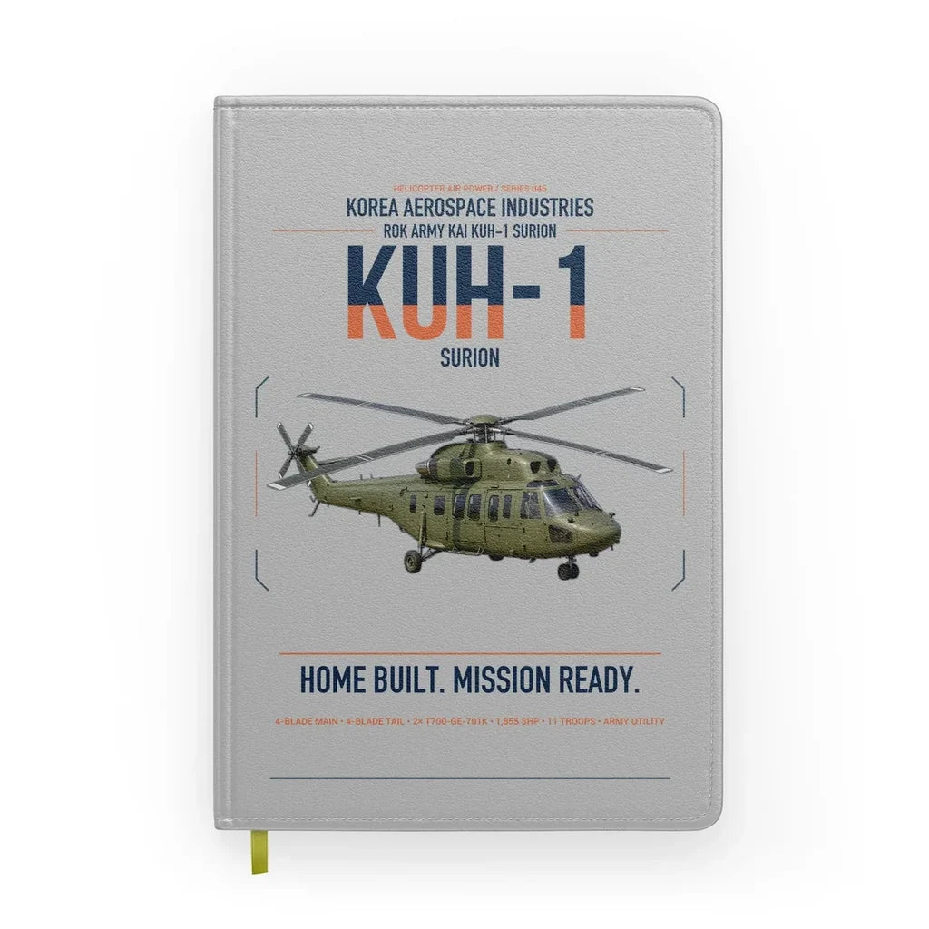 Korea Aerospace Industries KUH-1 Surion design on light gray notebook