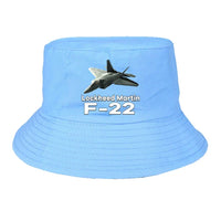 Thumbnail for The Fighter Jet 22 Silhouette summer hat - light blue