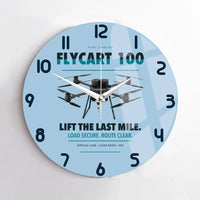 Thumbnail for DJI FlyCart 100 design on light blue no frame wall clock