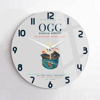 Thumbnail for Kahului Airport (OGG) design on light gray no frame wall clock