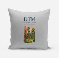 Thumbnail for Dortmund Airport (DTM) design on light gray pillow