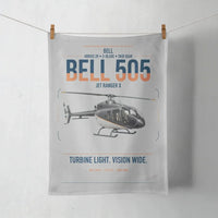 Thumbnail for Bell 505 Jet Ranger X design on light gray towel