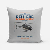Thumbnail for Bell 505 Jet Ranger X design on light gray pillow