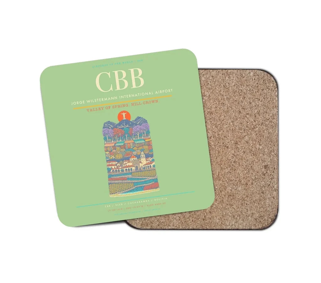 Jorge Wilstermann International Airport CBB Coaster 1-Piece - Light Green