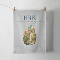 Thumbnail for Kharkiv International Airport (HRK) design on light gray towel