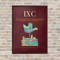 Thumbnail for Shaheed Bhagat Singh International Airport IXC — Chandigarh vertical canvas print - framed - dark red background