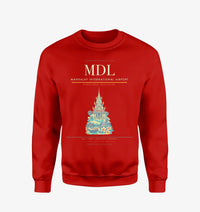 Thumbnail for Mandalay International Airport (MDL) design on red sweatshirt
