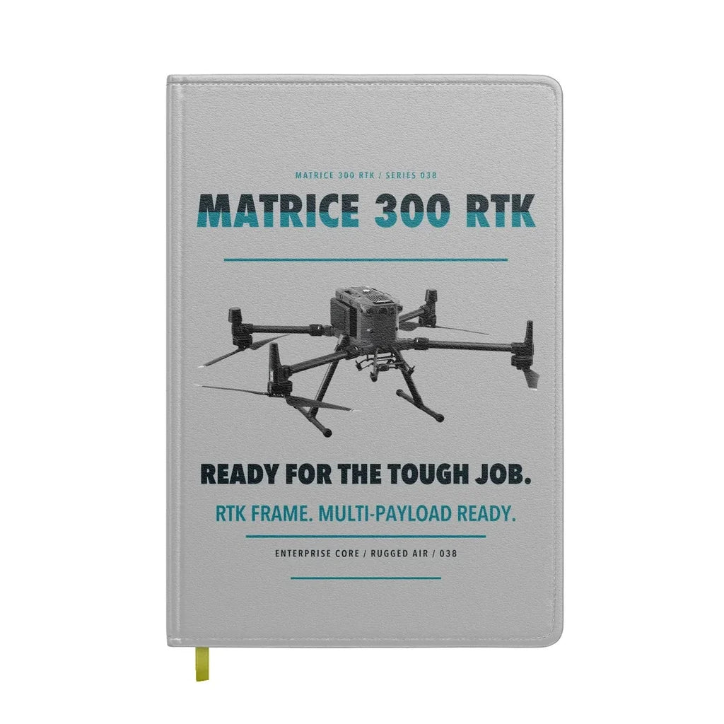 DJI Matrice 300 RTK design on light gray notebook