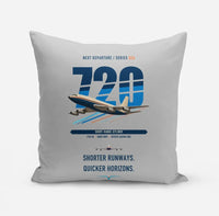 Thumbnail for Boeing 720B design on light gray pillow