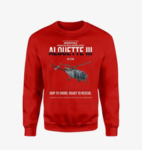 Thumbnail for Aérospatiale SA 316B Alouette III design on red sweatshirt