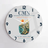 Thumbnail for Casablanca Mohammed V International Airport (CMN) design on light gray no frame wall clock