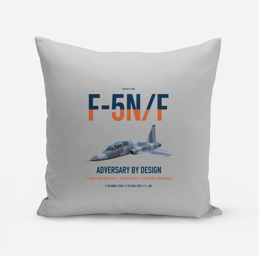 F-5N F Adversary design on light gray pillow