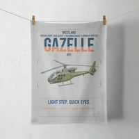 Thumbnail for Westland Gazelle AH1 design on light gray towel