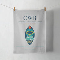 Thumbnail for Afonso Pena International Airport (CWB) design on light gray towel