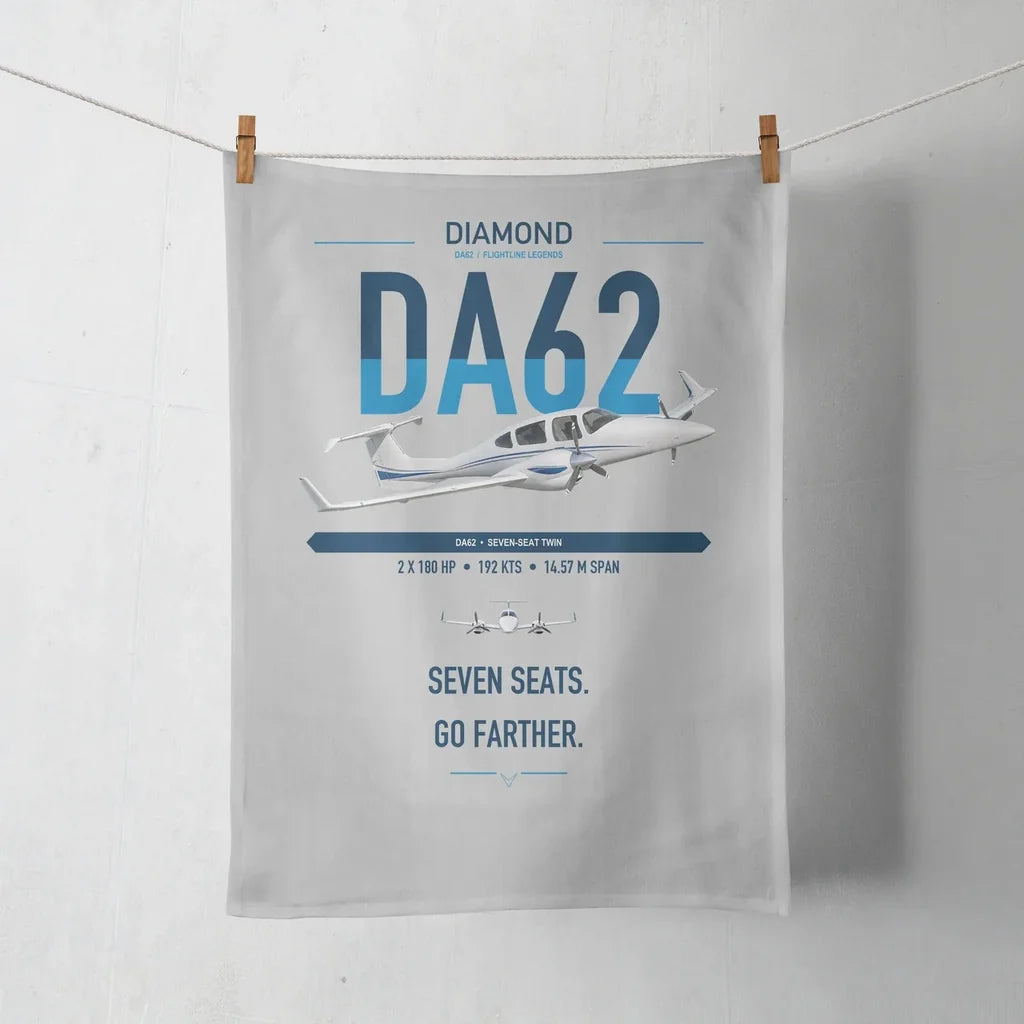 Diamond DA62 design on light gray towel