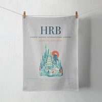 Thumbnail for Harbin Taiping International Airport (HRB) design on light gray towel