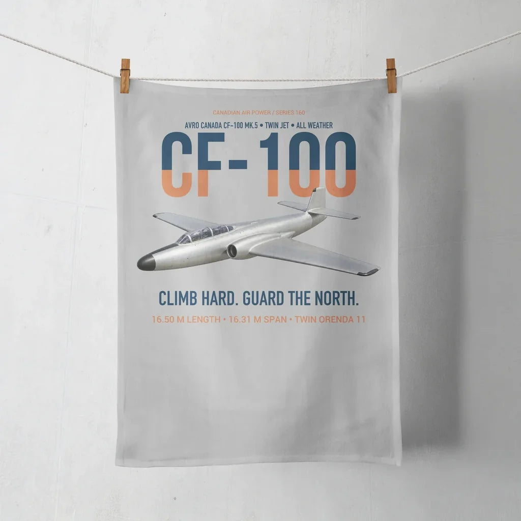 Avro Canada CF-100 Mk5 Canuck Northern All Weather Interceptor design on light gray towel