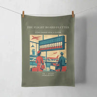Thumbnail for VINTAGE G4302 - The Flight Board Flutter - Designed Towels design on greenarmy