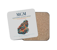 Thumbnail for Montgomery Regional Airport (MGM) design on light gray 1 piece coaster