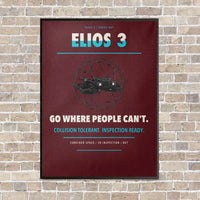 Thumbnail for Flyability Elios 3 vertical canvas print - framed - dark red background