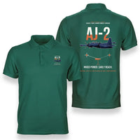 Thumbnail for AJ-2 Savage Tanker design on green double-side polo t-shirt, double-side print