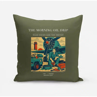Thumbnail for VINTAGE G4266 - The Morning Oil Drip - Designed Pillows design on greenarmy