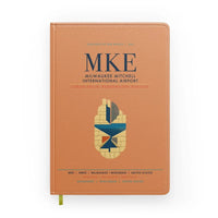 Thumbnail for Milwaukee Mitchell International Airport (MKE) design on orange notebook