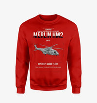 Thumbnail for Leonardo AW101 Merlin HM2 design on red sweatshirt