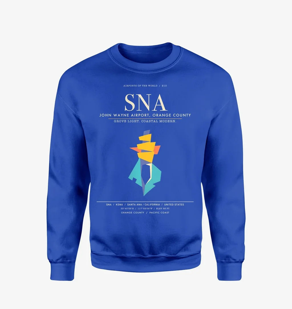 John Wayne Airport Orange County SNA Sweatshirt - Blue