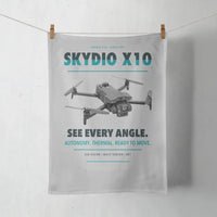 Thumbnail for Skydio X10 design on light gray towel