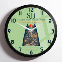 Thumbnail for Sarajevo International Airport SJJ Wall-Clock Framed - Light Green