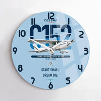 Thumbnail for Cessna 152 design on light blue no frame wall clock